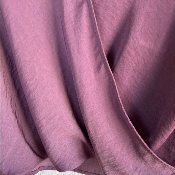 Express Women's Plum Ruffle Sleeve Blouse - Picture 9 of 16